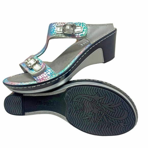 ALEGRIA Lara Pretty Baby Leather Wedge‎ Sandals  **NWOB - Picture 12 of 14